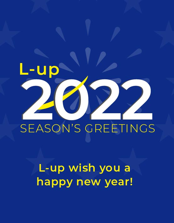 L-up Pop-up 2022 season greetings