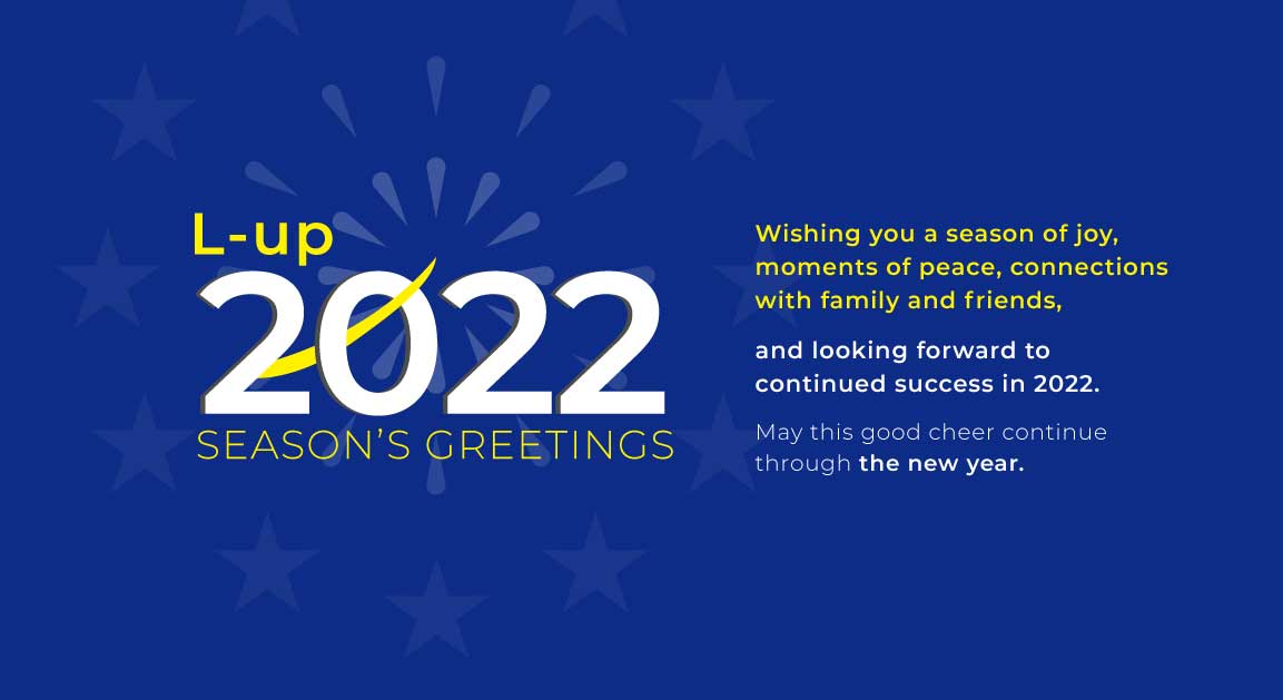 L-up Pop-up 2022 season greetings
